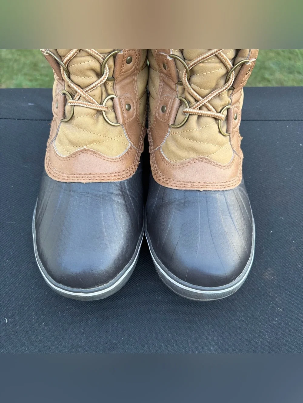 JBU by Jambu Lorna Cold-Weather Quilted Winter Duck Boots Tan Brown 9M